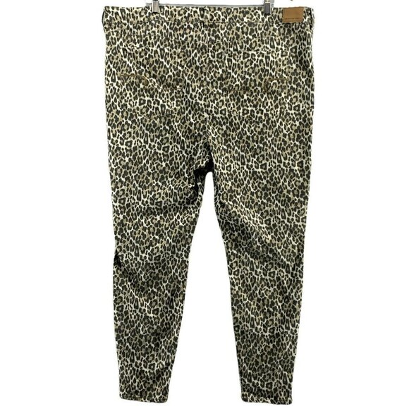 American Eagle High Rise Jegging Womens Plus Size 24 Leopard Cheetah Stretch - Picture 2 of 12